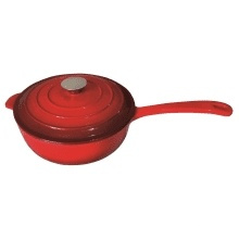Eco-Friendly Red Enamel Cast Iron Sauce Pan